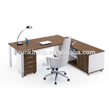 Modernas mesas executivas de melamina marrom + estofos de zebra, Fábrica de móveis de escritório (JO4060-1)